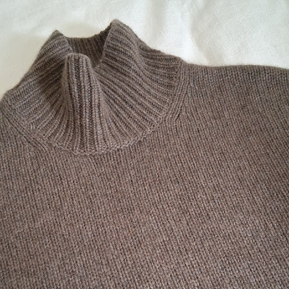 Classic Brown Turtleneck Sweater - Women - Picture 2 of 8